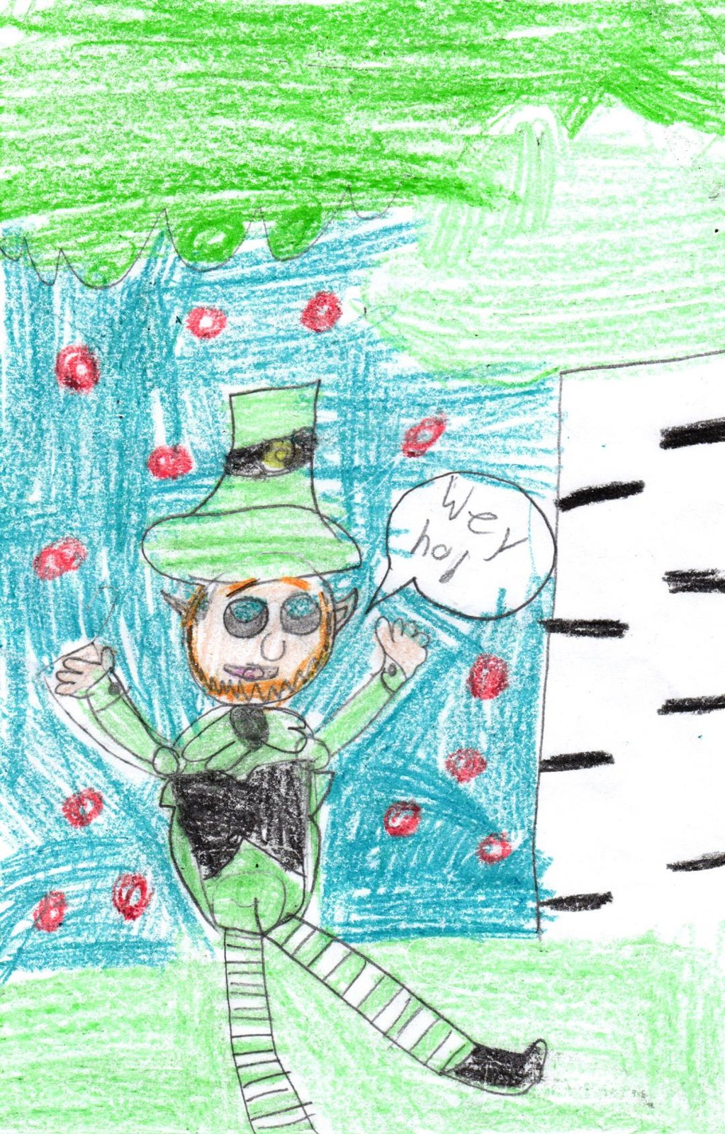 Cover drawing for Larry the Leprechaun.